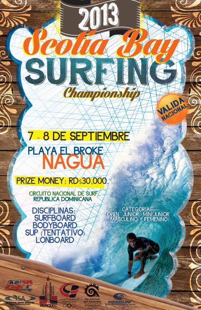 SCOTIA BAY SURFING CHAMPIONSHIP 2013 FEDOSURF POSTER 1
